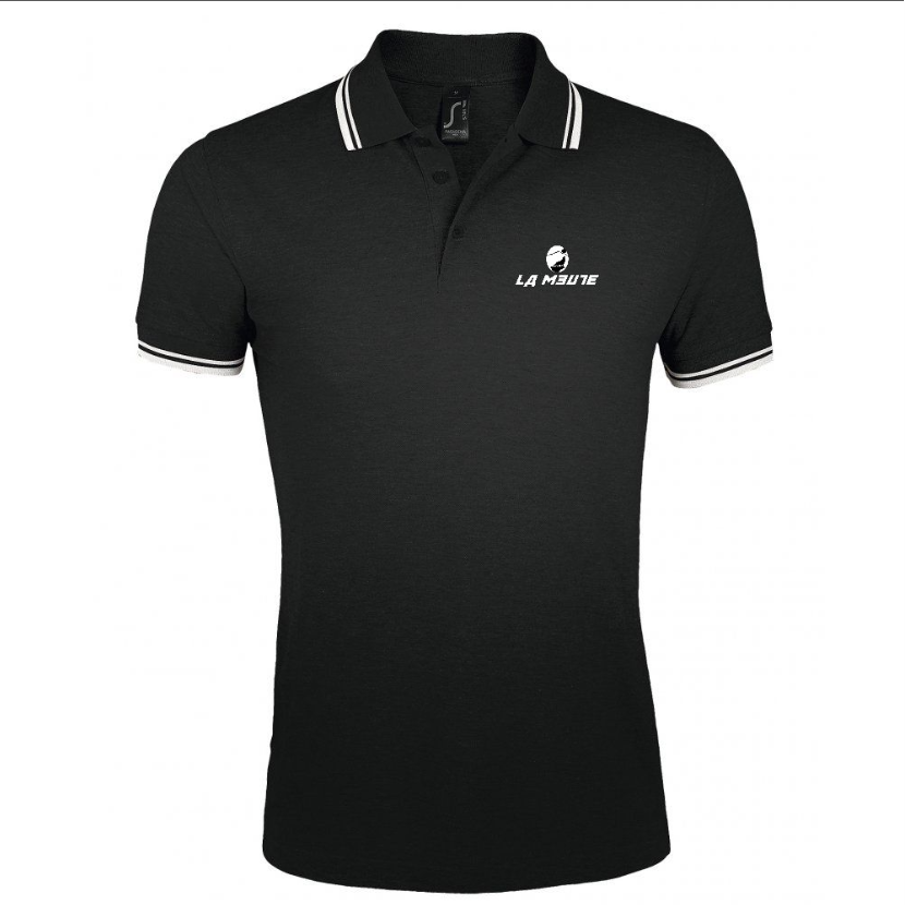 Polo homme manches courtes et col rayé