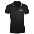 Polo homme manches courtes et col rayé