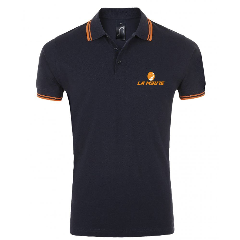Polo homme manches courtes et col rayé