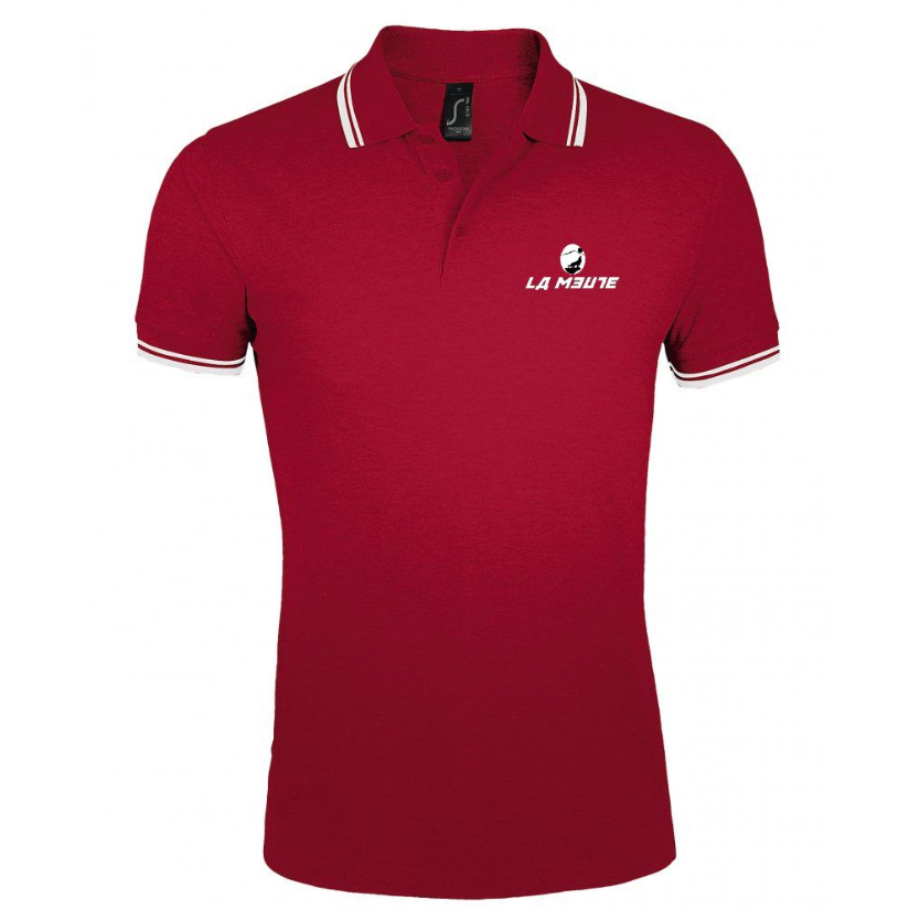 Polo homme manches courtes et col rayé
