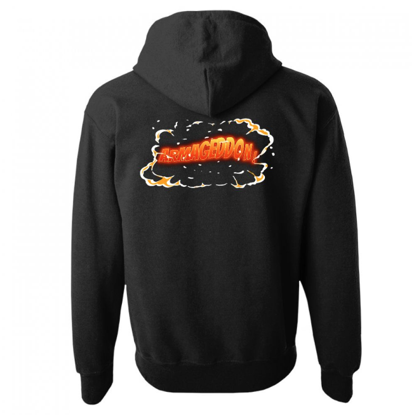 Sweat à capuche unisexe zippé bi-color "armageddon"